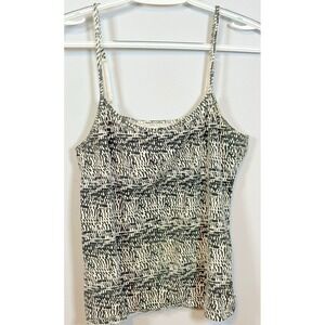 French Laundry Black/Cream Print Cami Top Women's Size Large